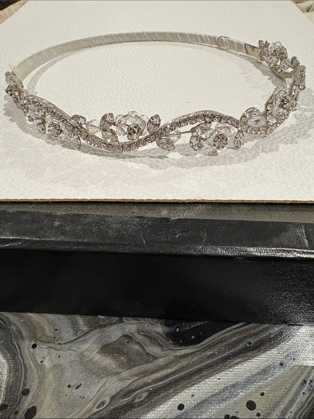 Crystal Floral Silver Headband - Elegant Women’s Hair Accessory
